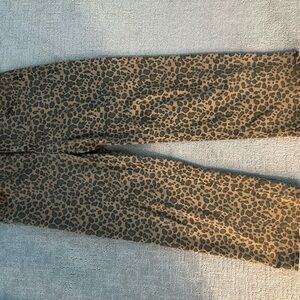 American Eagle Leopard Print Barrel Jeans